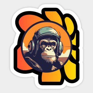 Groovy Monkey Sticker